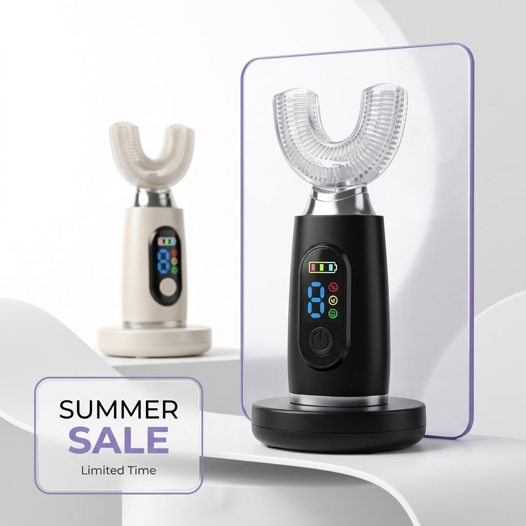 Smart U-Shaped Electric Toothbrush – 360° Automatic Sonic Cleaning